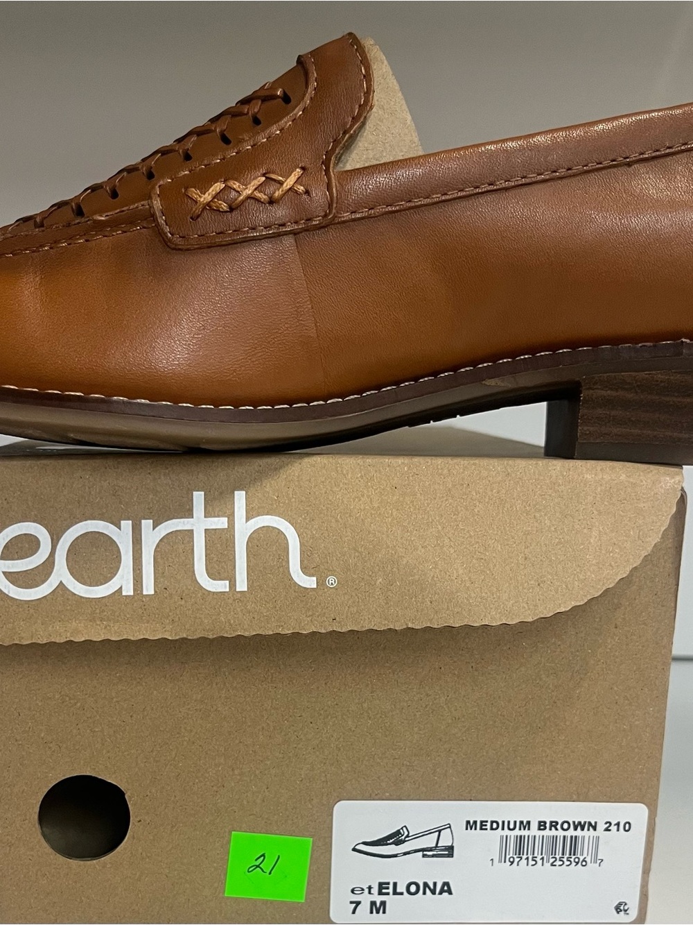 Earth Elona Men's Brown Leather Slip-On Loafers